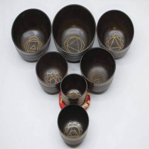 Black Seven Chakra Singing Bowl