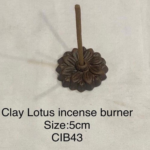Clay Lotus Incense Burner