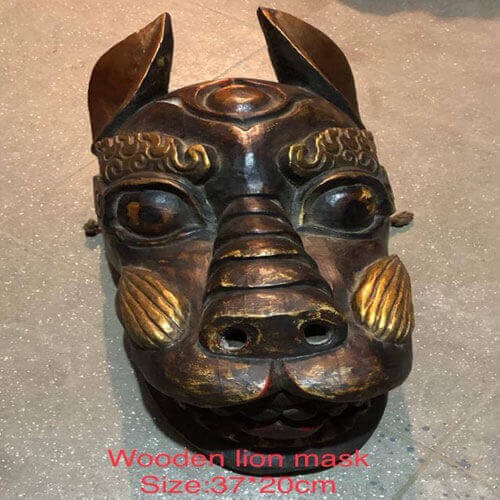 Lion Wooden Mask