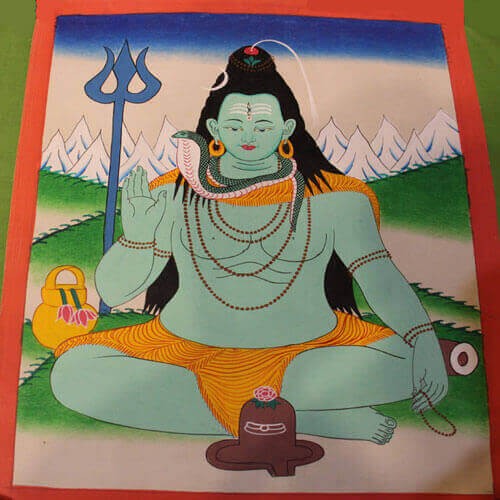 Lord Shiva Thangka Painting