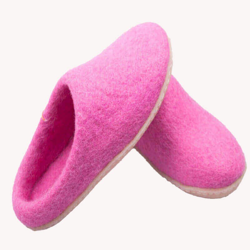 Pink Felt Shoes