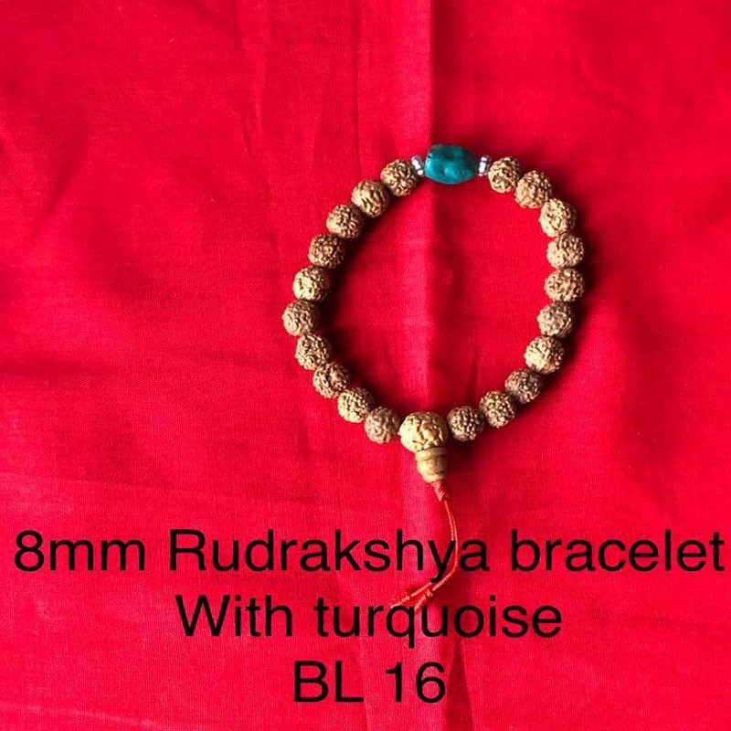 Rudrakshya Bracelet with Turquoise