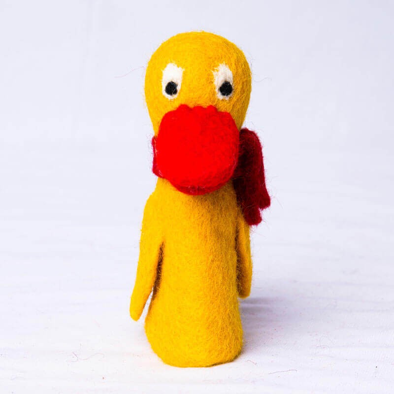 Yellow Penguin Felt Doll