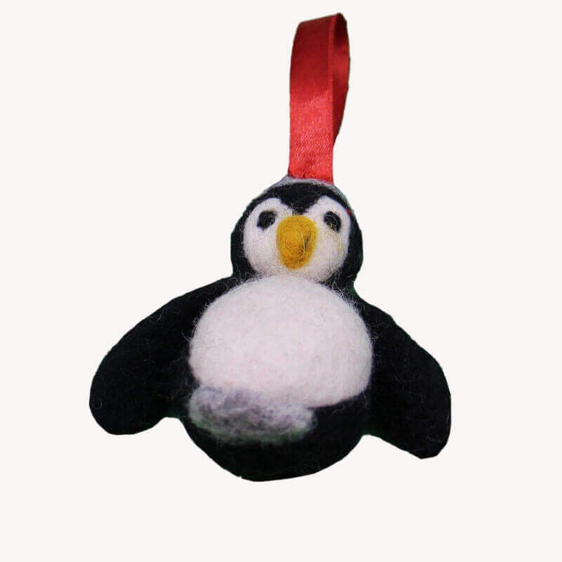 Black Penguin Felt Doll