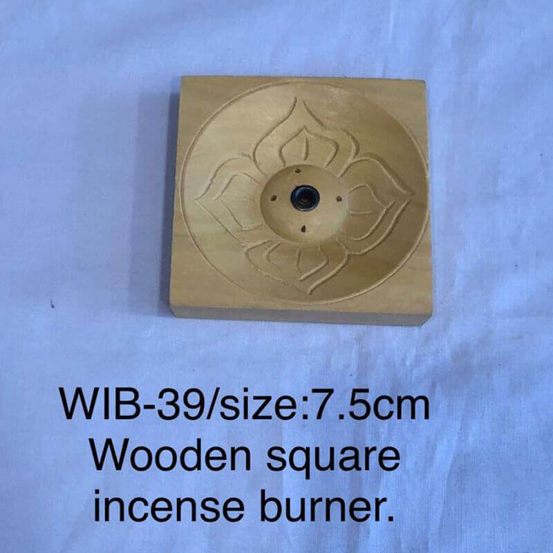 Wooden Square Incense Burner