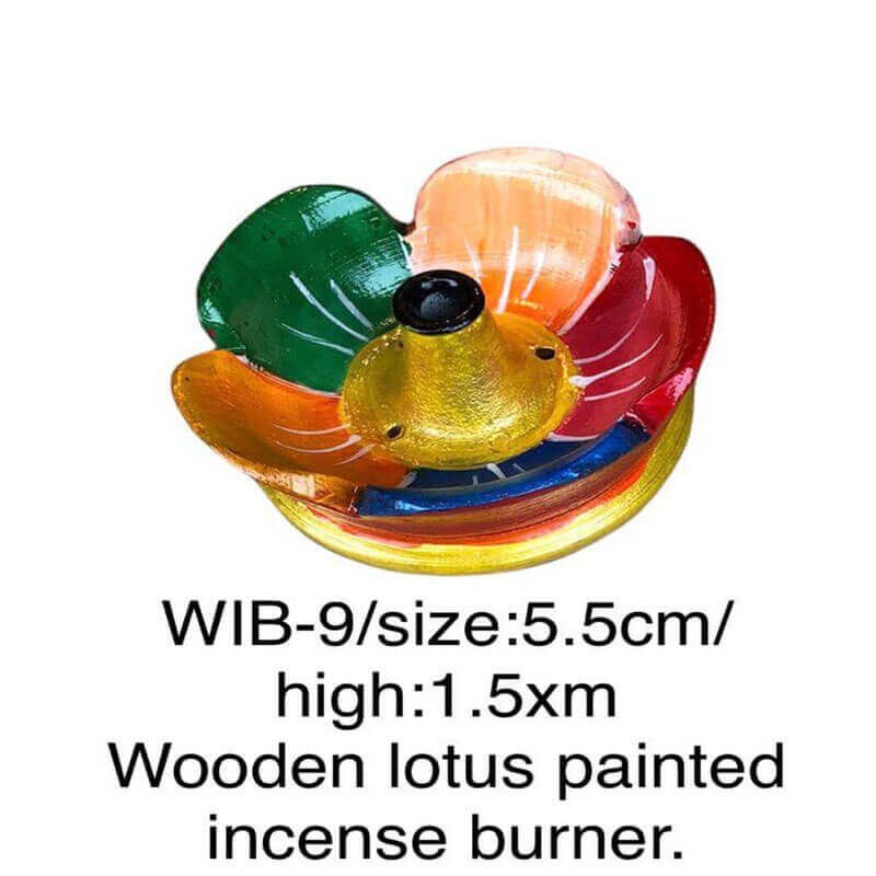 Wooden Colourful Incense Burner