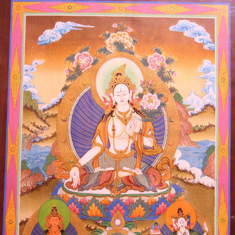 White Tara Thangka Art