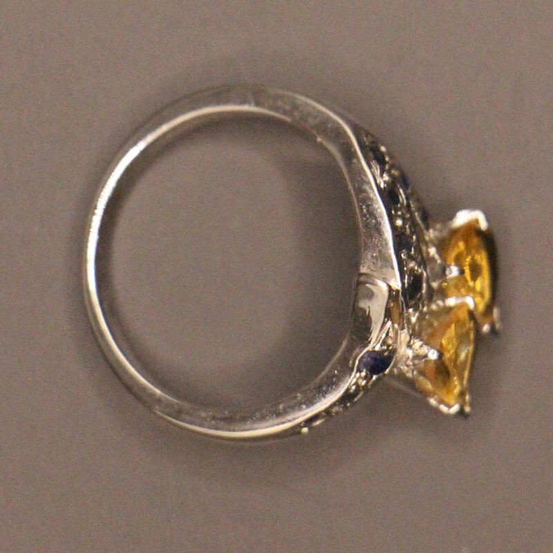 Citrin Plus Sapphire Ring