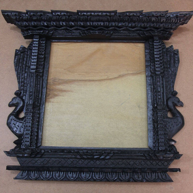 Wooden Photo Frame With Peacock