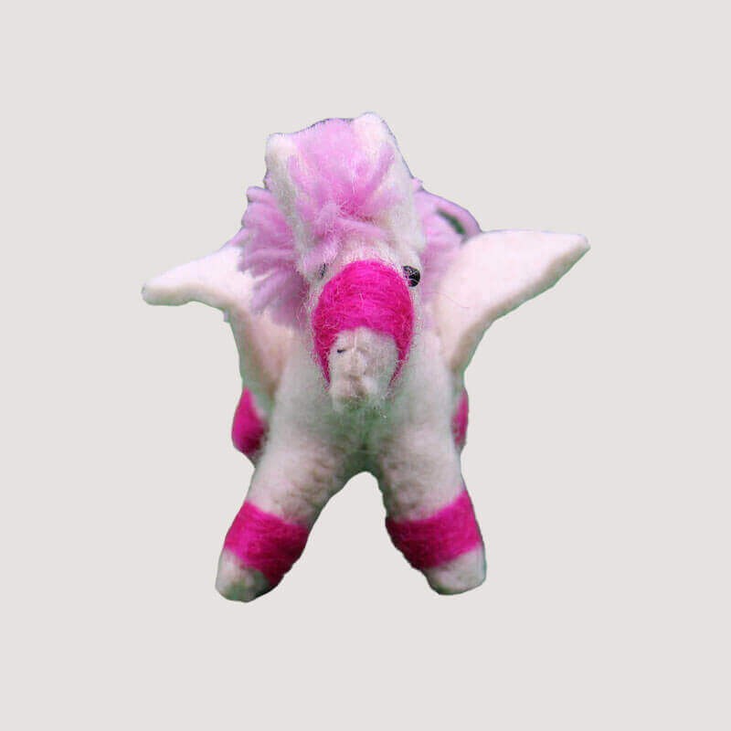 Unicorn Pink Felt Doll