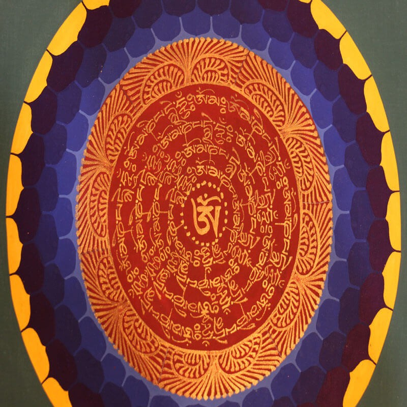 Tibetan Mantra Thangka Painting