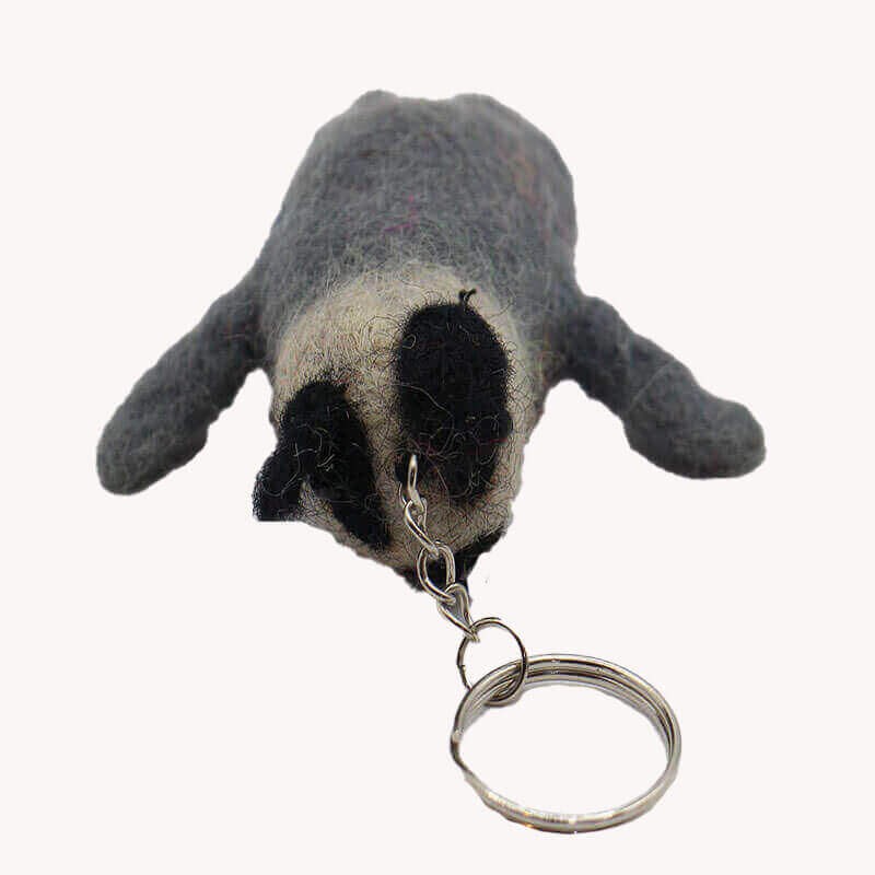 Panda Key Felt Ring
