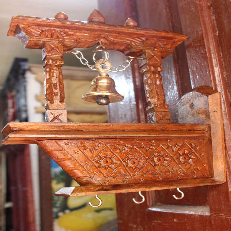 Wooden Carving Wall Bell