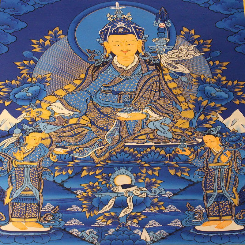 Handmade Guru Padma Sambhava Thangka