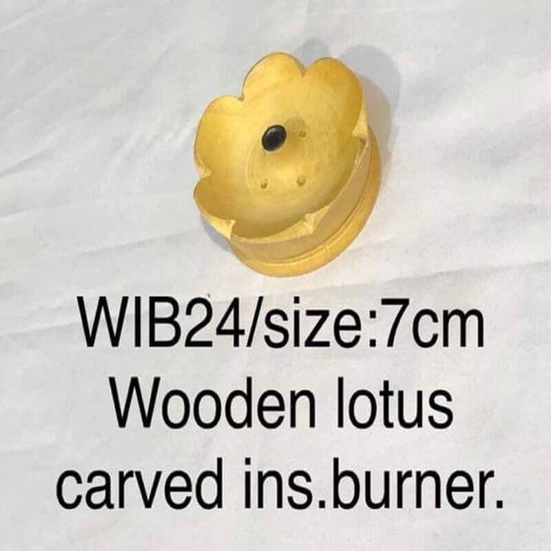 Wooden Lotus Carved Incense Burner
