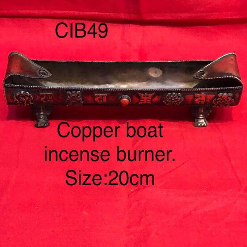 Copper Boat Incense Burner