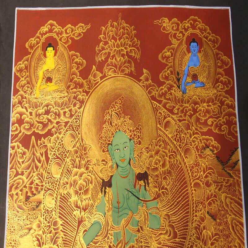 Green Tara Painting Thangka