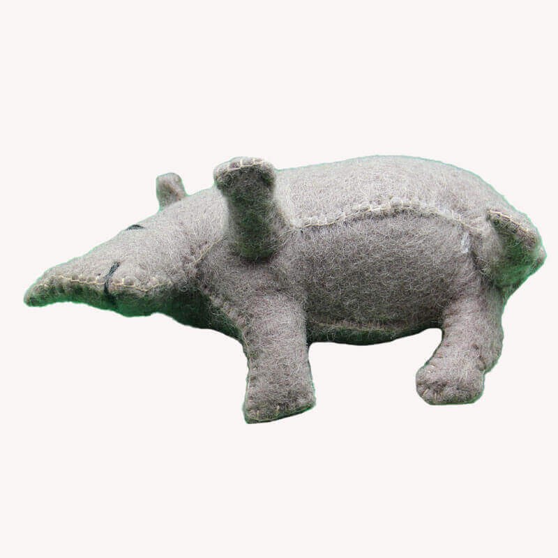 One Horn Rhino Felt Doll