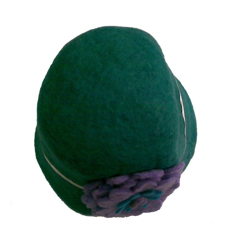 Green Flowery Hat