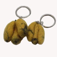 Banana Felt Key Ring