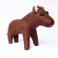 Nepal Brown Felt Donkey