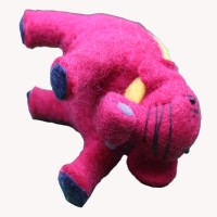 Red Angry Elephant Felt Doll