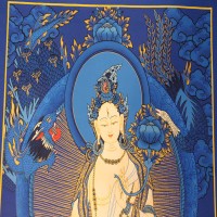 White Tara Thanka Painting