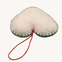 White Felt Heart