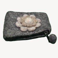 Black Felt Purse