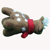 Spotted Reindeer Felt Doll