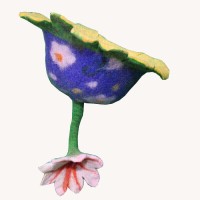 Round Flower Felt Hat