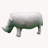 One Horn Rhino Felt Doll