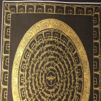 Full Mantra With Buddha Eyes Thangka Painting