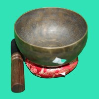 Om Carved Singing Bowl