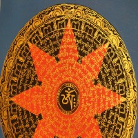 Red Star Mandala Thangka Painting