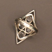 Sliver Aquamarine Stone Ring