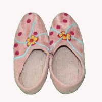 Flowery Felt Shoes