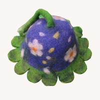 Round Flower Felt Hat