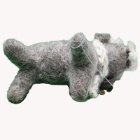 Felt Grey Dog Doll