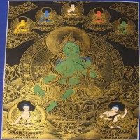 Green Tara Thangka Painting