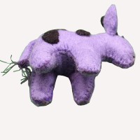 Purple Goat Felt Doll