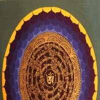 Om With Mantra Thangka Painting