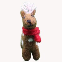 Spotted Reindeer Felt Doll