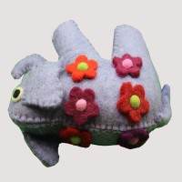 Purple Elephant Felt Doll