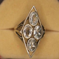 Sliver Aquamarine Stone Ring