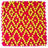 Nepal Felt Ball Rectangle Mat