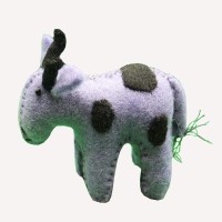 Purple Goat Felt Doll