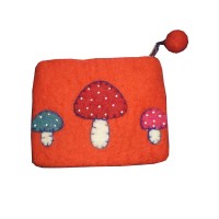 Mushroom Felt Purse