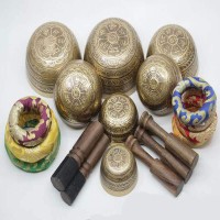 Brown Seven Chakra Set Singing Bowl