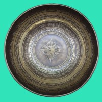 Bajra With Buddha Eye Carved Singing Bowl